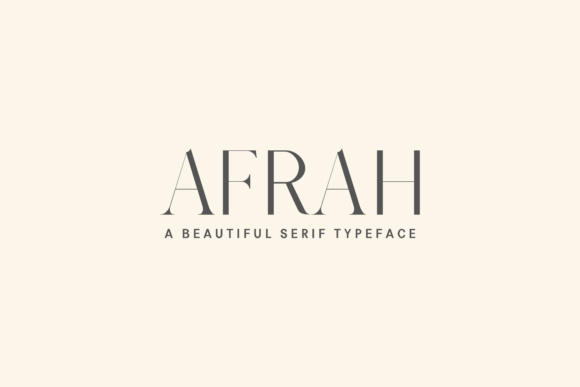 Afrah Family Typeface for Elegant Editorial Design