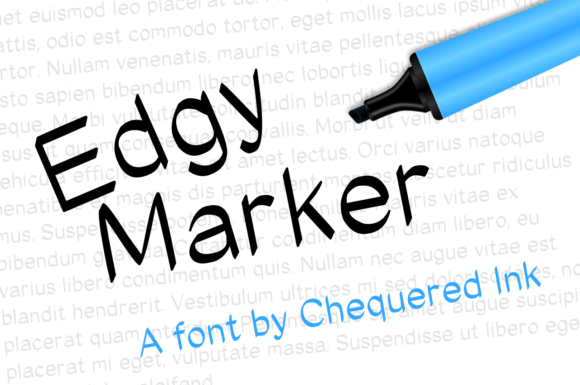 Edgy Marker: The Flat-Tipped Pen Typeface for Bold Campaigns