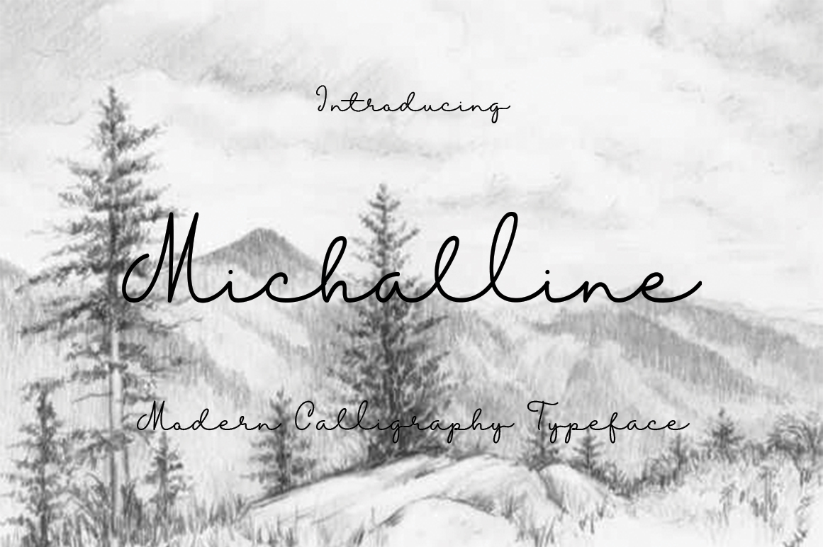 Michalline Font: Modern Script for Web Design