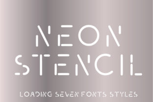 Neon Stencil Font for Bold Editorial Headings