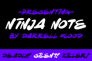 Ninja Note Font for Bold Craft Designs