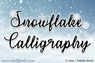 Snowflake Calligraphy Font for Crafters